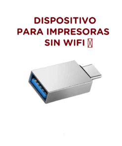 Adaptador OTG LV - Imprimir desde Celular sin WiFi - Compatible con iPhone Lightning y USB-C