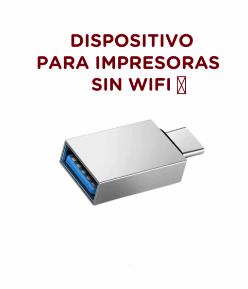 Adaptador OTG LV - Imprimir desde Celular sin WiFi - Compatible con iPhone Lightning y USB-C